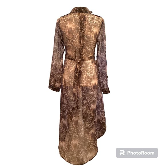 Andree Women's Sheer Cheetah Tunic Top - Picture 4 of 6